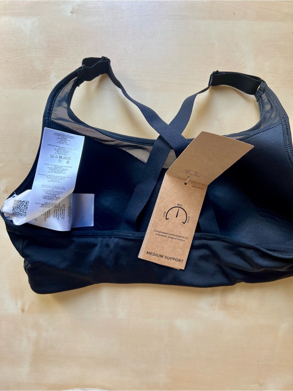 Asics Black Medium Support Cross-Back Accelerate Sports Bra size medium - Picture 3 of 3